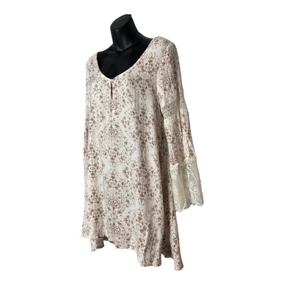 O'Neil Panama Womens Bell Sleeve Tunic Bohemian Floral Mini Dress Size Small - Picture 9 of 12